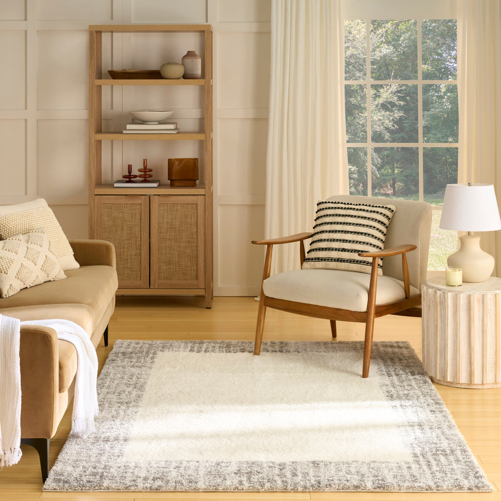 nourison pacific shag pcs02 ivory grey rug