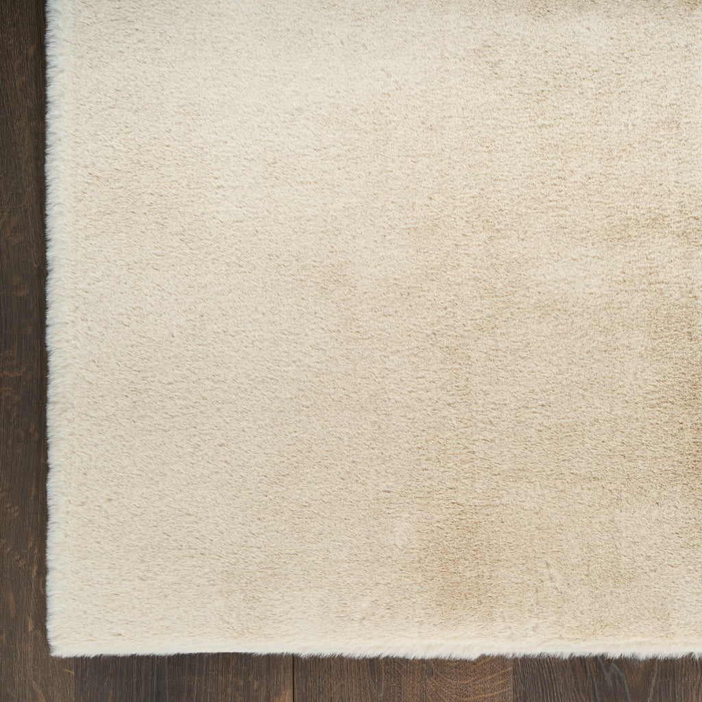 nourison soft plush rabbit fur sff01 beige rug