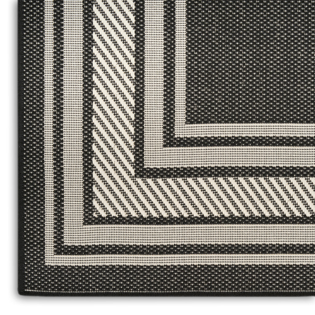 nourison horizon indoor outdoor hoz03 black rug