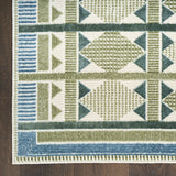 nourison nordic nrc06 green blue rug