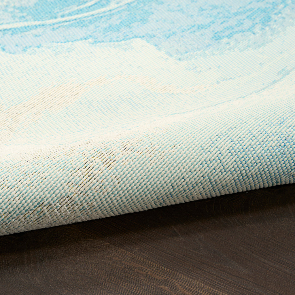 nourison color splash csp05 ivory blue rug