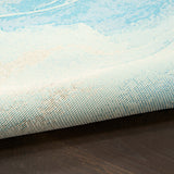 nourison color splash csp05 ivory blue rug