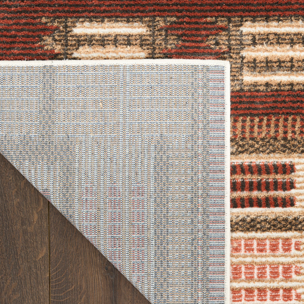 nourison nordic nrc16 rust rug