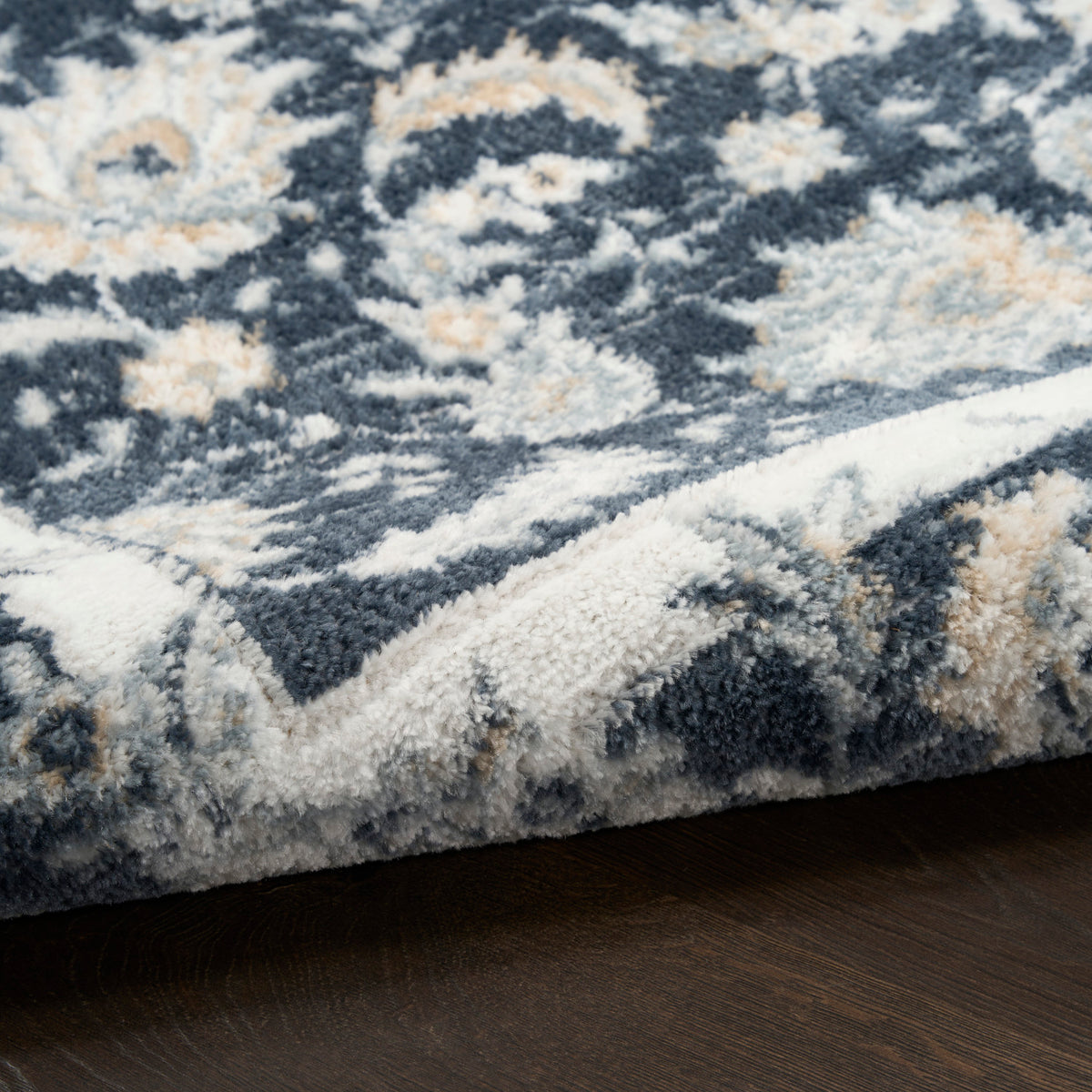 nourison dekor dek09 slate ivory rug