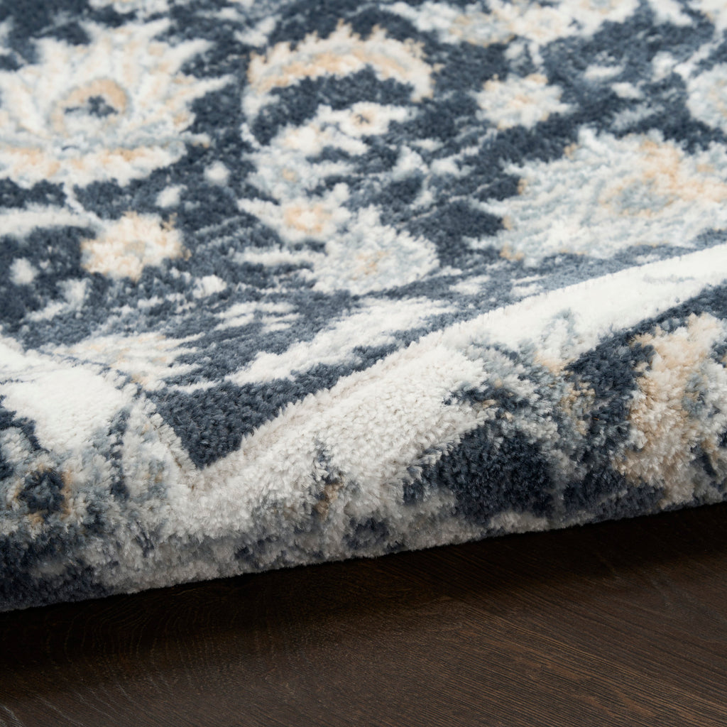 nourison dekor dek09 slate ivory rug