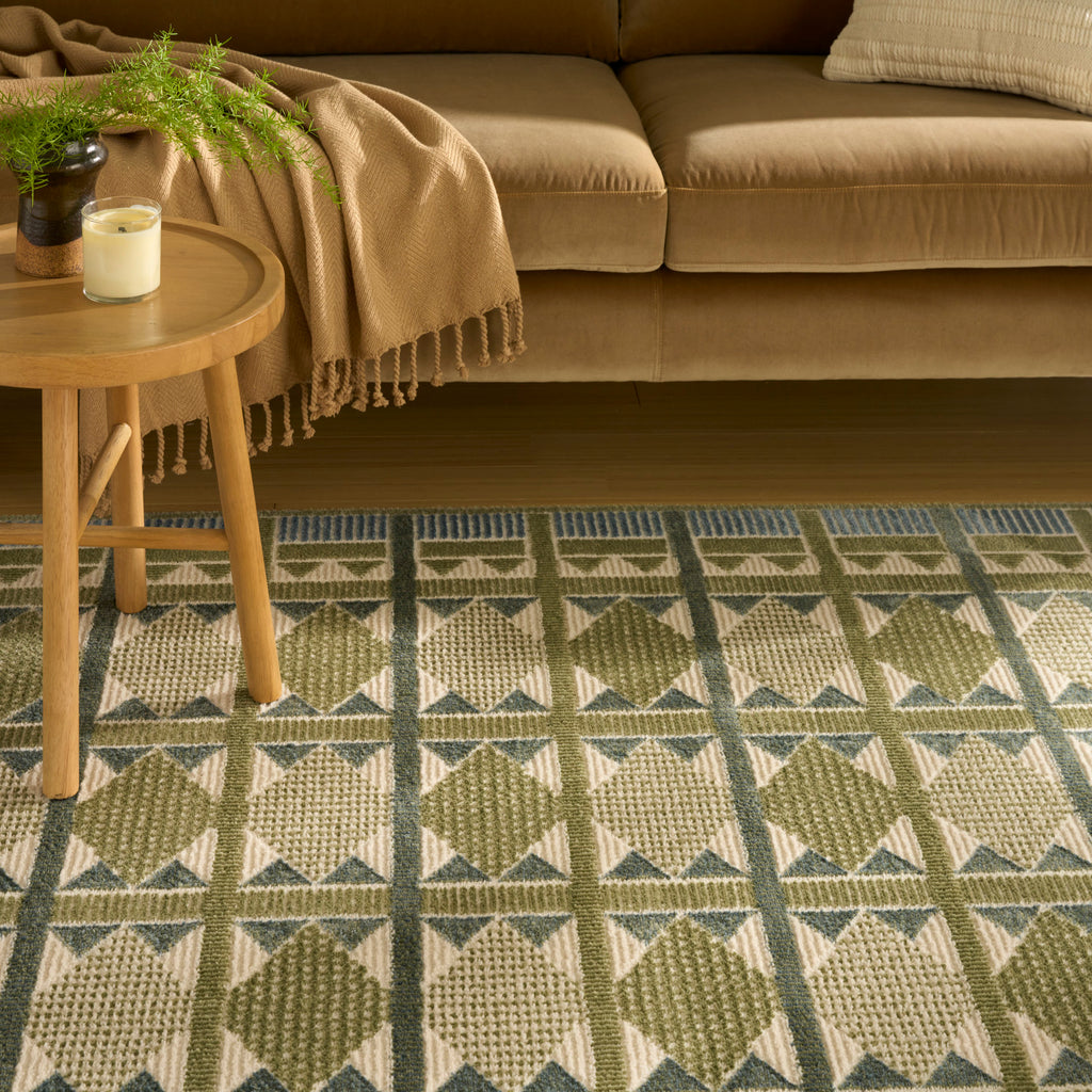 nourison nordic nrc06 green blue rug