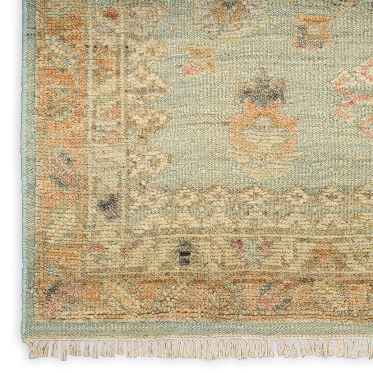 nourison heritage vine htv02 light blue rug