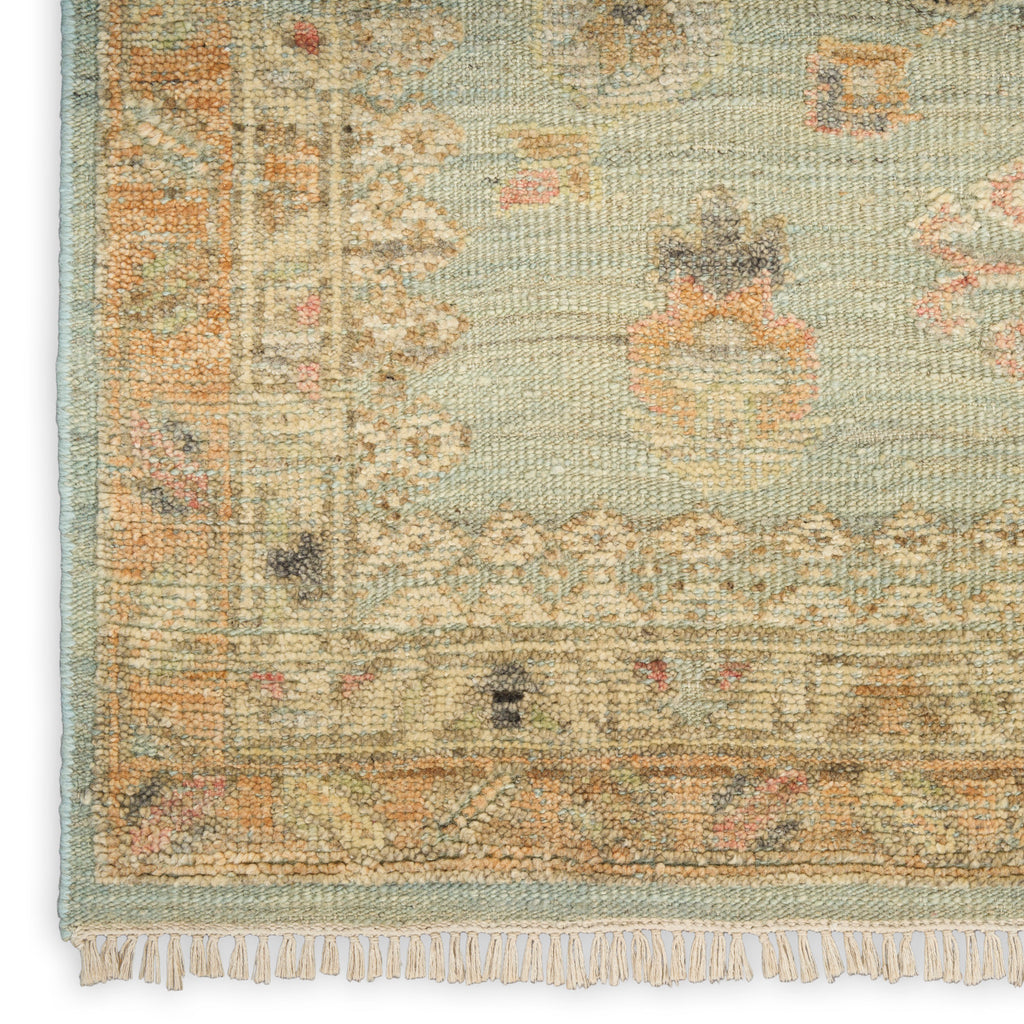 nourison heritage vine htv02 light blue rug