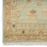 nourison heritage vine htv02 light blue rug