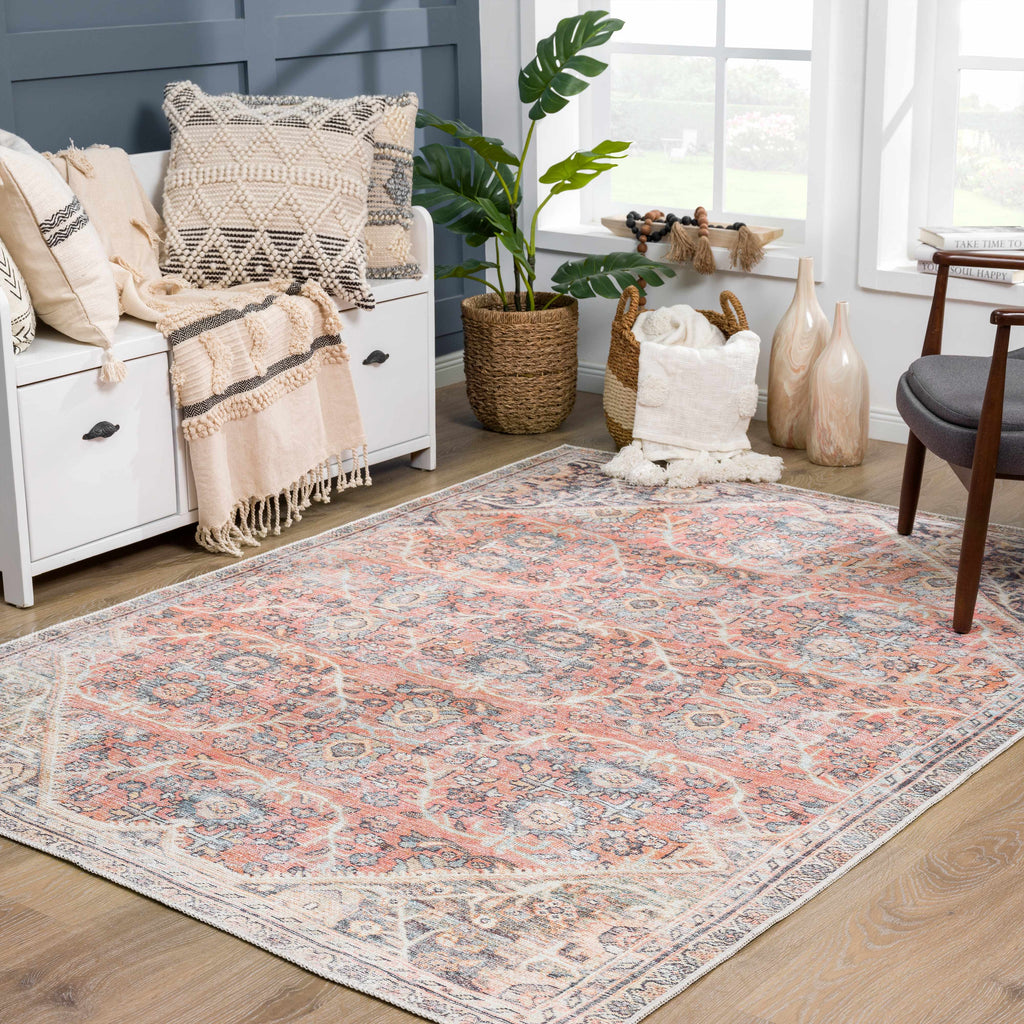 Hauteloom Konstantina HGEBKONSTA1 Peach Machine Made Rug