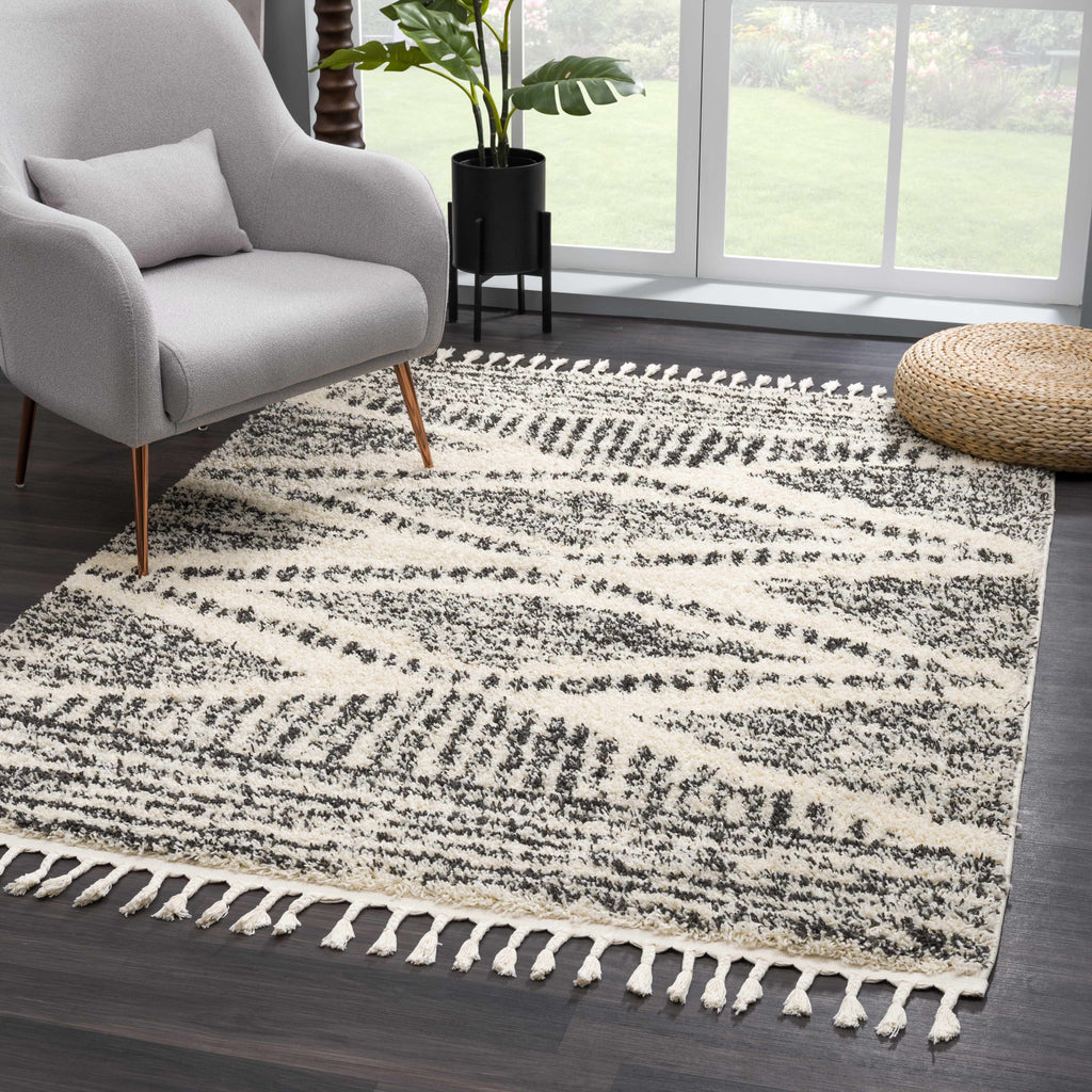 Hauteloom Fishhook FISHH Light Brown Machine Made Polypropylene Rug