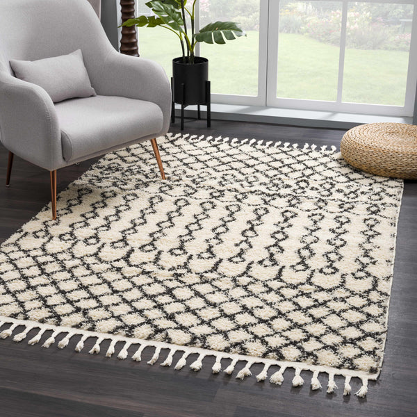 Hauteloom Munich MUNIC Charcoal Machine Made Polypropylene Rug