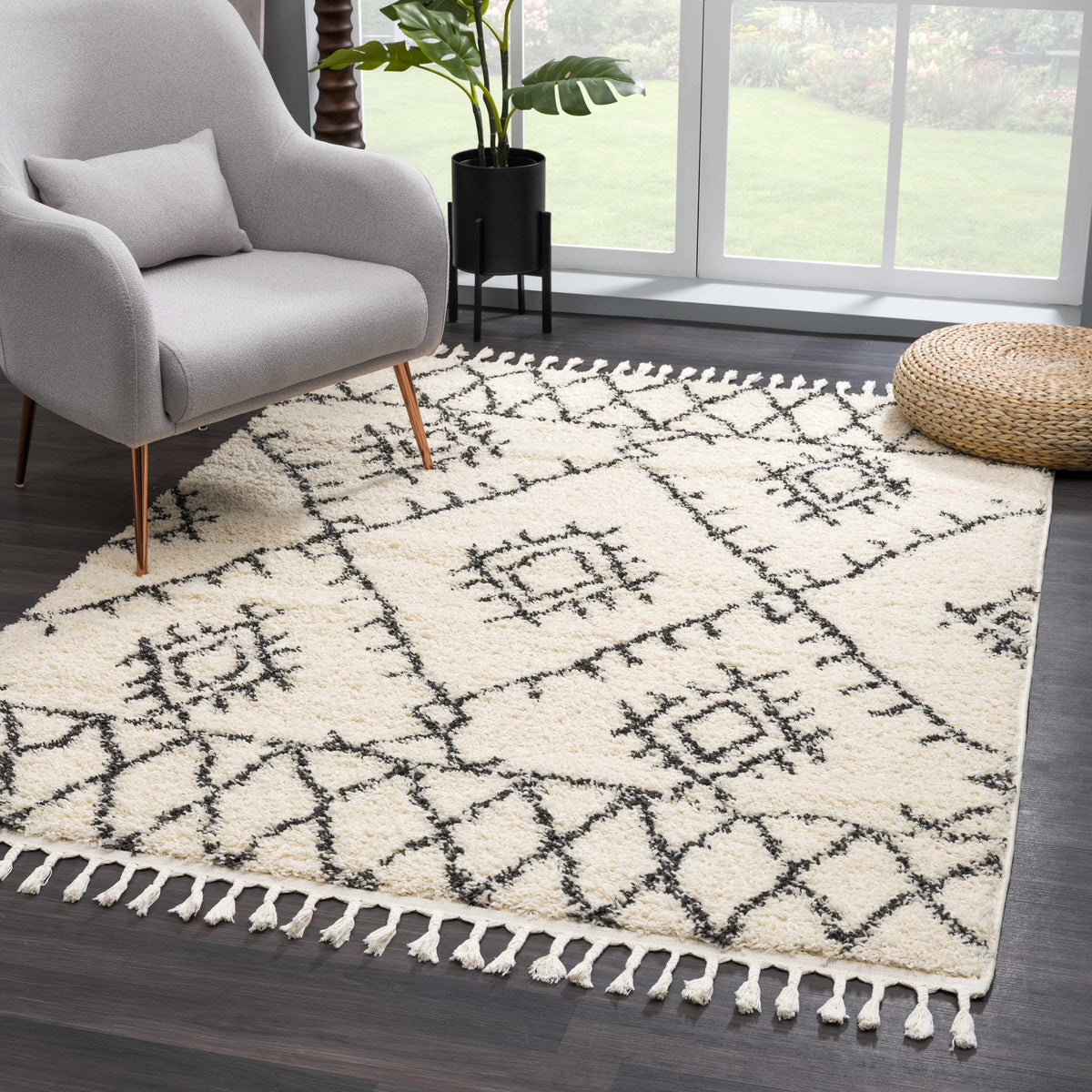 Hauteloom Emlenton EML Charcoal Machine Made Polypropylene Rug