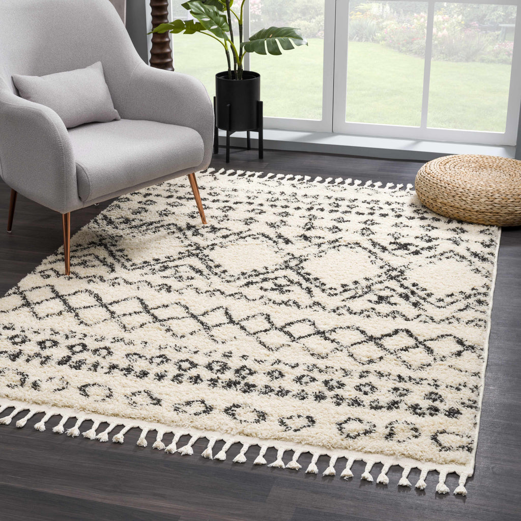 Hauteloom Duncans DNCNS Beige Machine Made Polypropylene Rug
