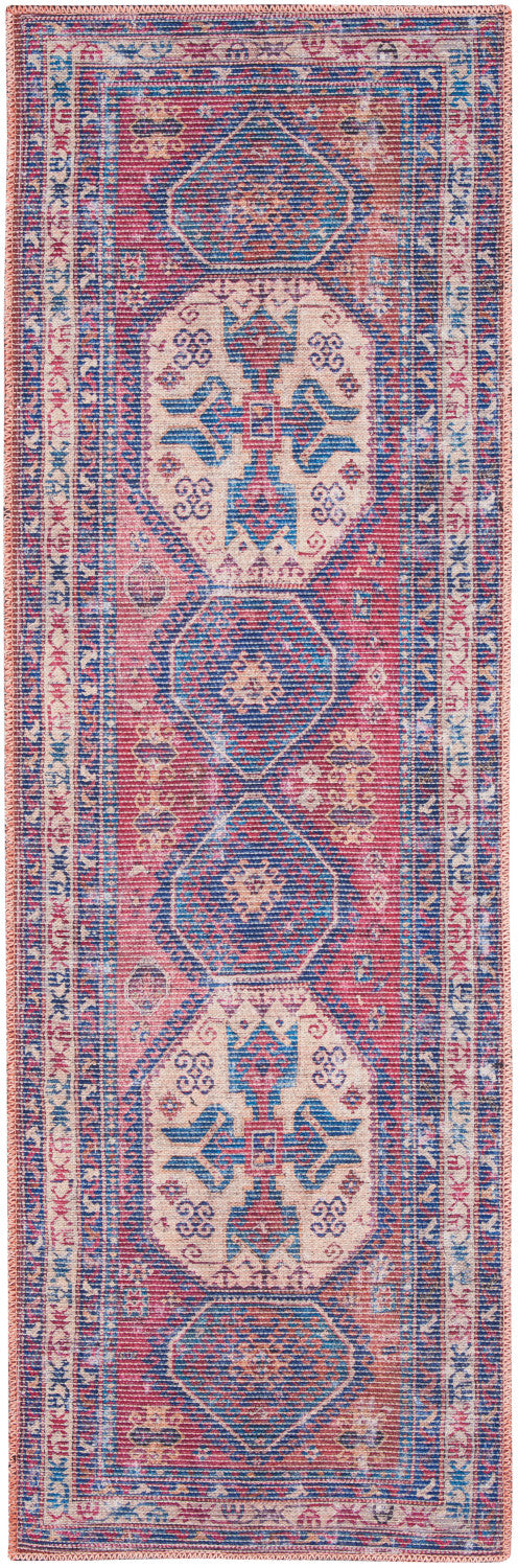 nourison new concept washables sr105 red navy rug