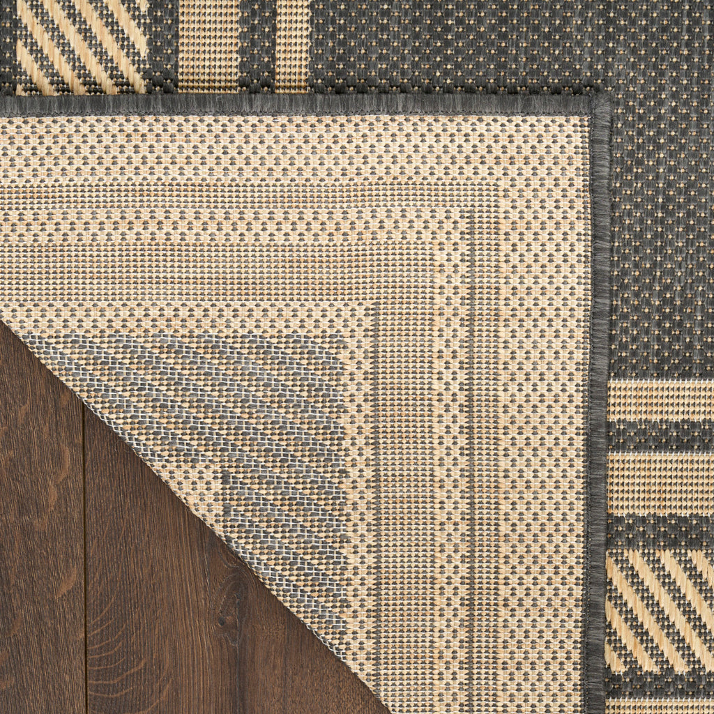nourison horizon indoor outdoor hoz03 charcoal rug