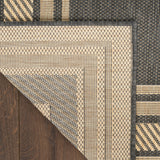 nourison horizon indoor outdoor hoz03 charcoal rug