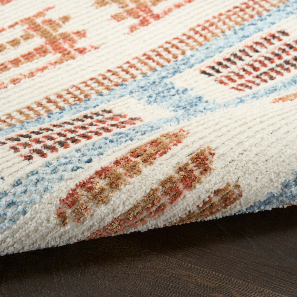 nourison nordic nrc16 ivory rust rug