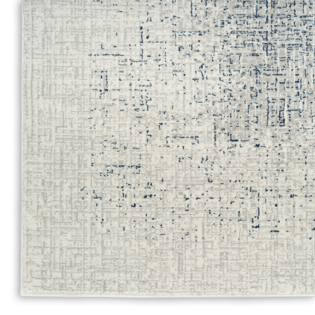nourison grand street grn03 ivory blue rug
