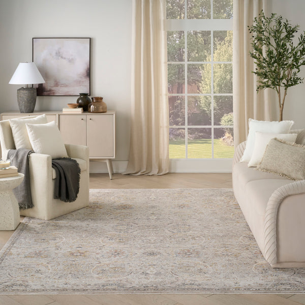 nourison antique fusion anf03 light grey rug
