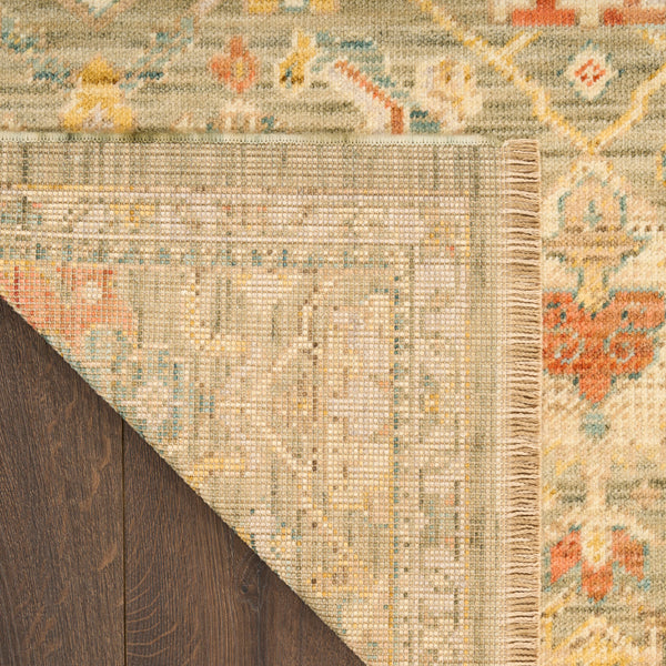 nourison antique bloom anb02 sage multicolor rug