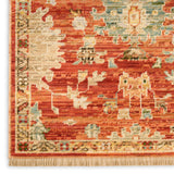 nourison antique bloom anb01 brick rug