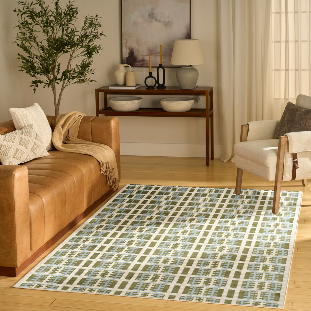 nourison nordic nrc08 blue green rug