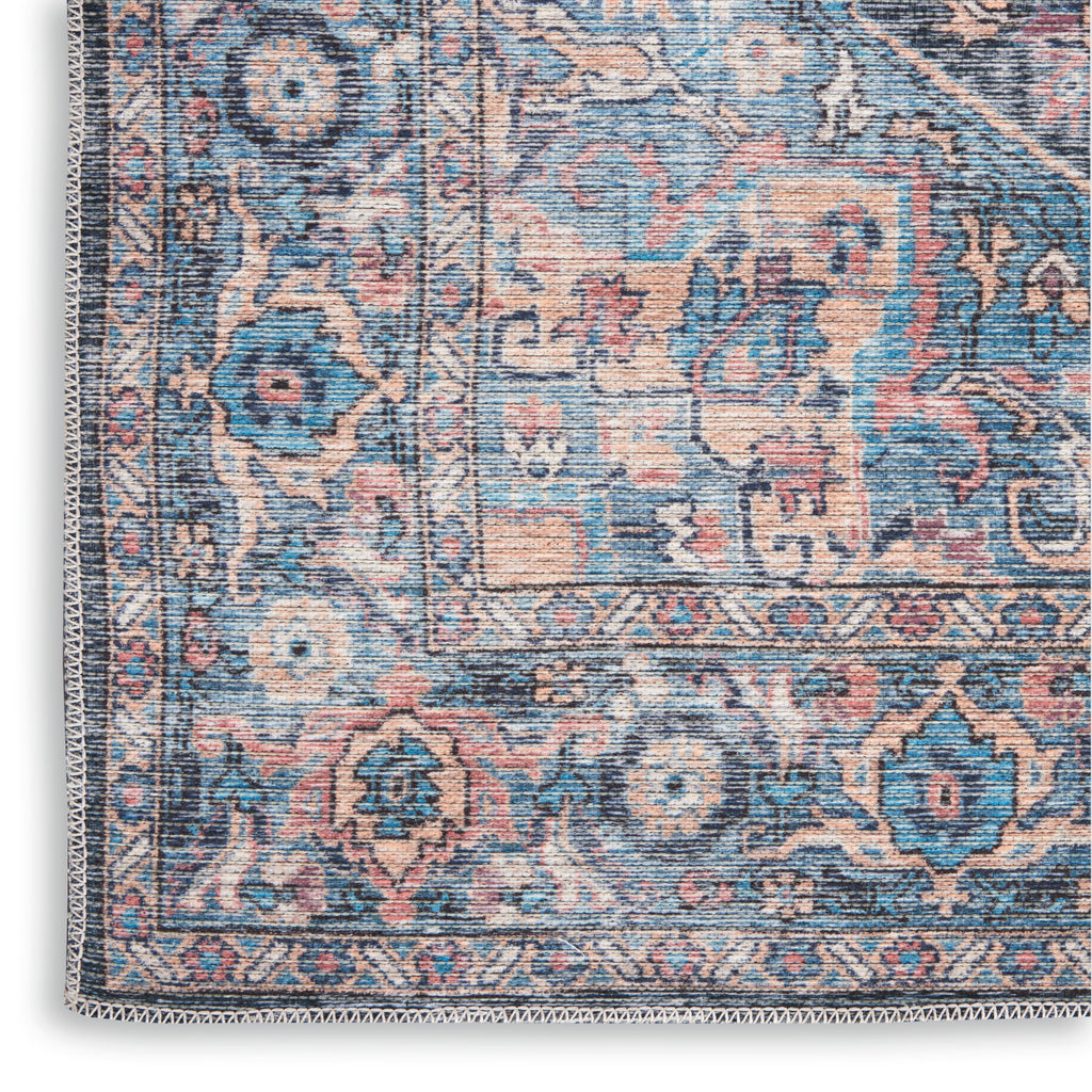 nourison new concept washables sr101 light blue multicolr rug