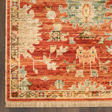 nourison antique bloom anb01 brick rug