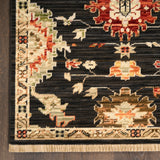 nourison antique bloom anb01 black rug