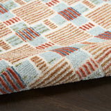 nourison nordic nrc14 rust multicolor rug