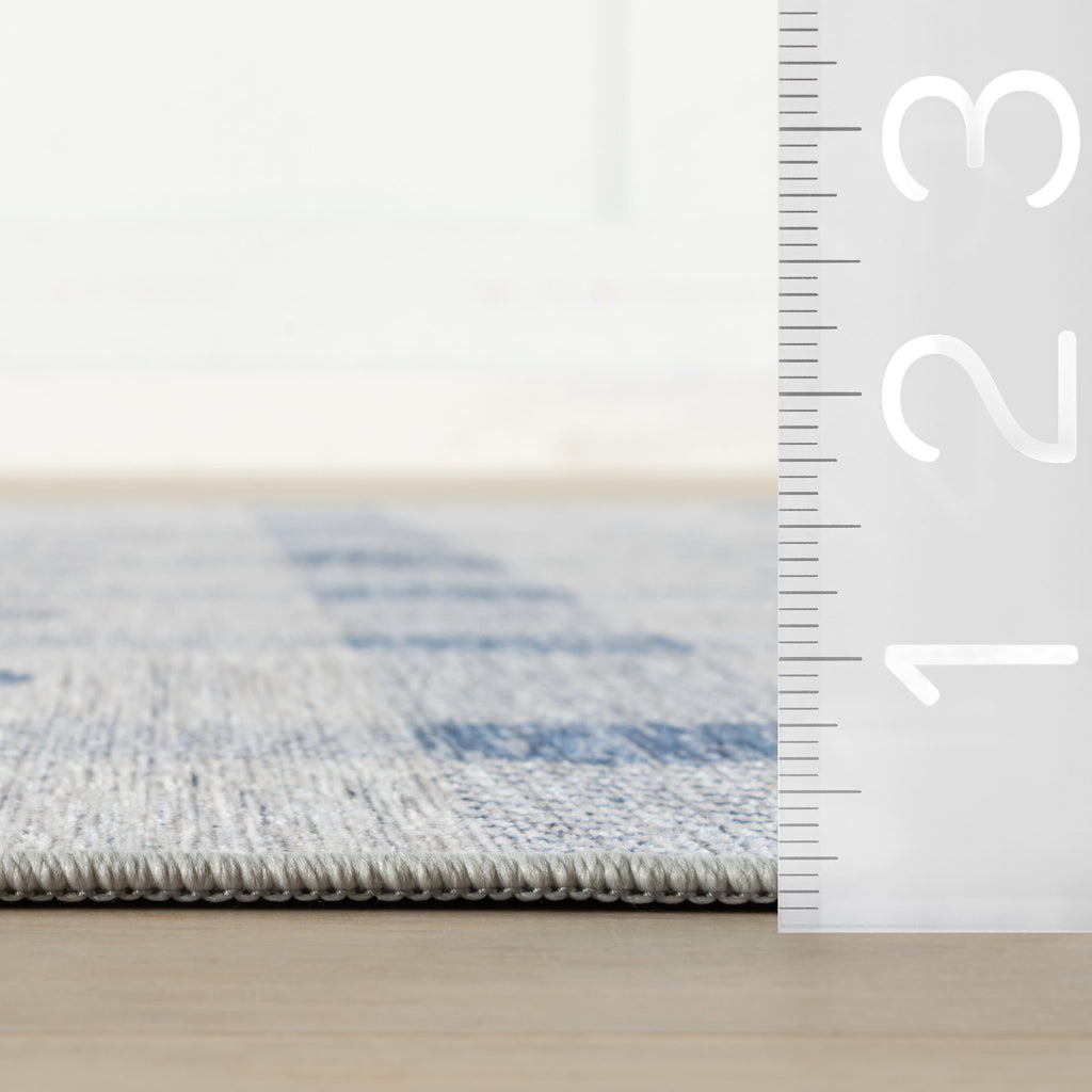 dash albert teahouse da2411 blue machine washable polyester rug