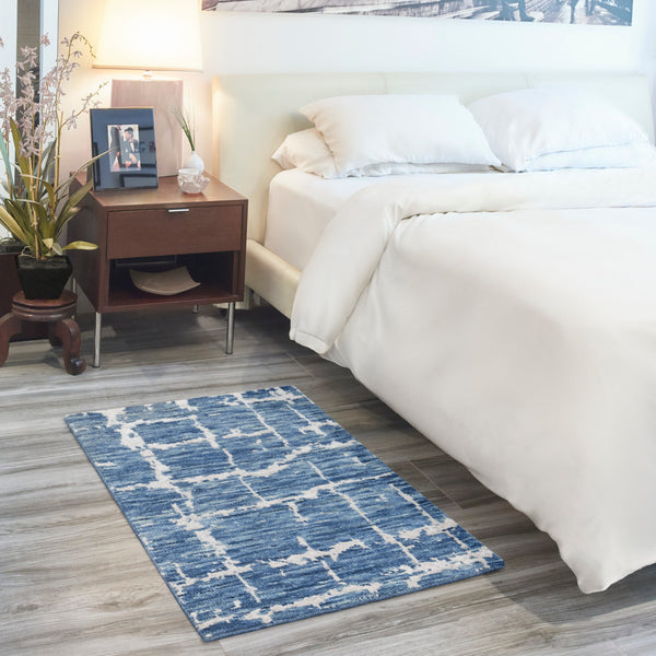 nourison luna lun02 blue silver rug