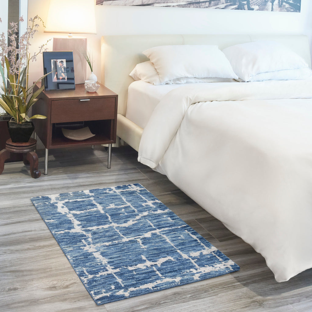 nourison luna lun02 blue silver rug