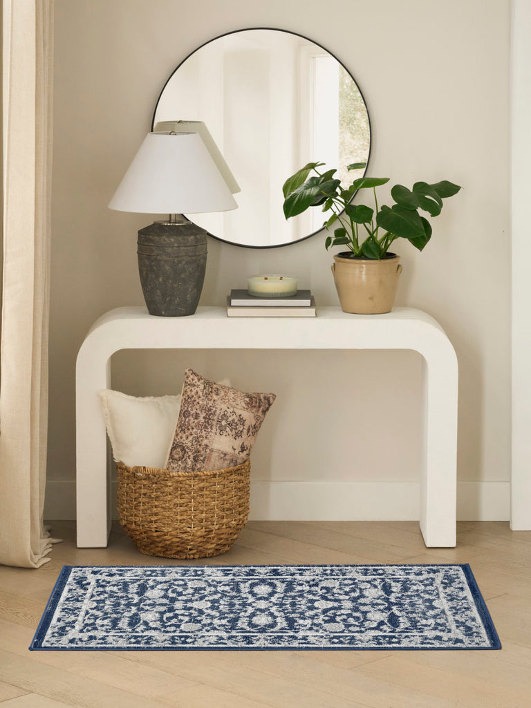 nourison dekor dek09 slate ivory rug