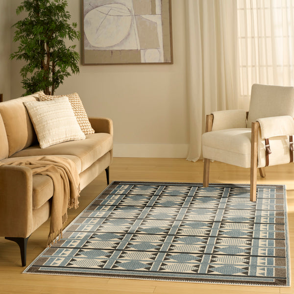 nourison nordic nrc06 blue rug