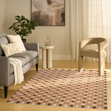 nourison nordic nrc14 rust rug