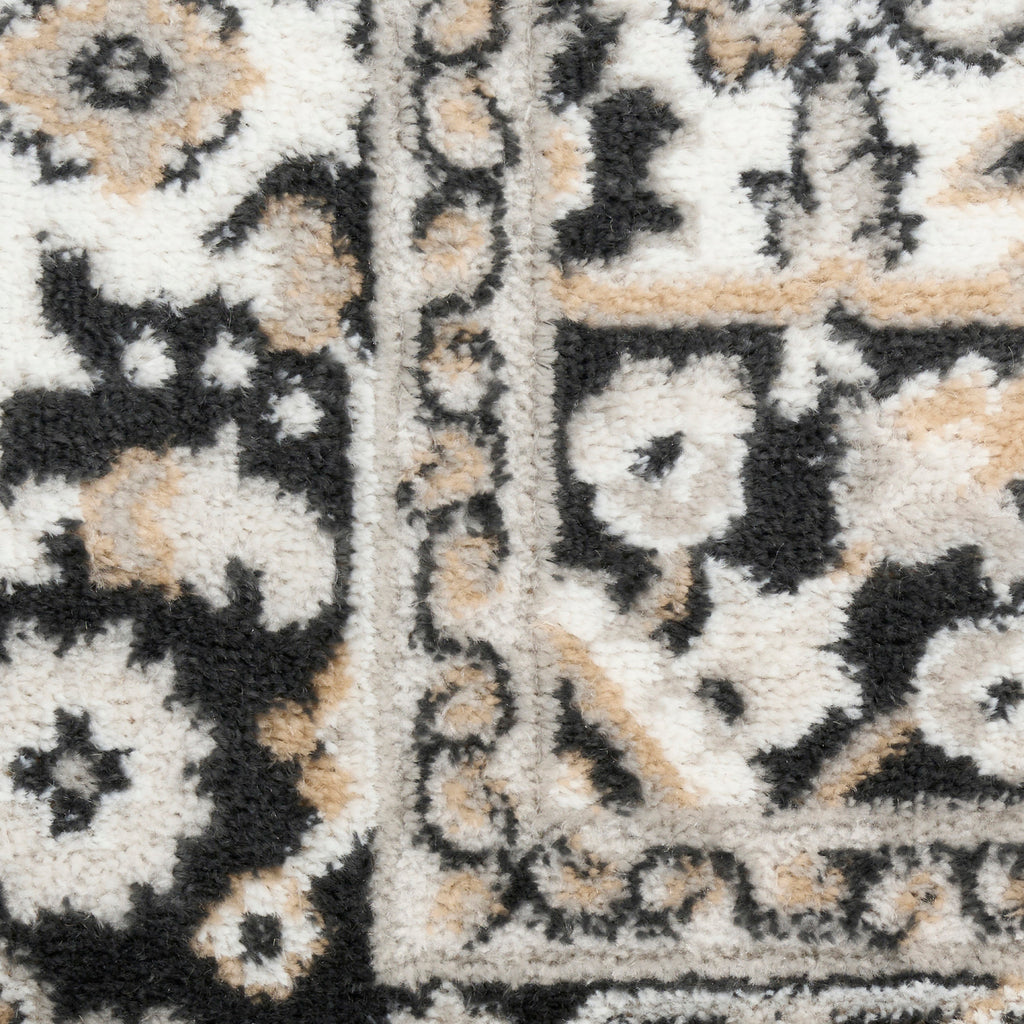 nourison dekor dek08 ivory charcoal rug