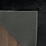 nourison soft plush rabbit fur sff01 black rug