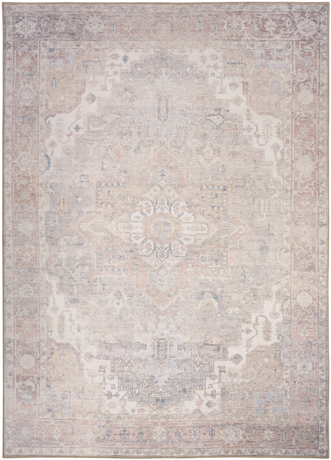 nourison vintage washables vws07 light blue rug