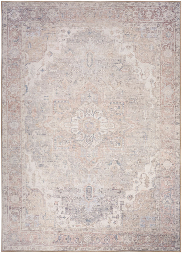 nourison vintage washables vws07 light blue rug