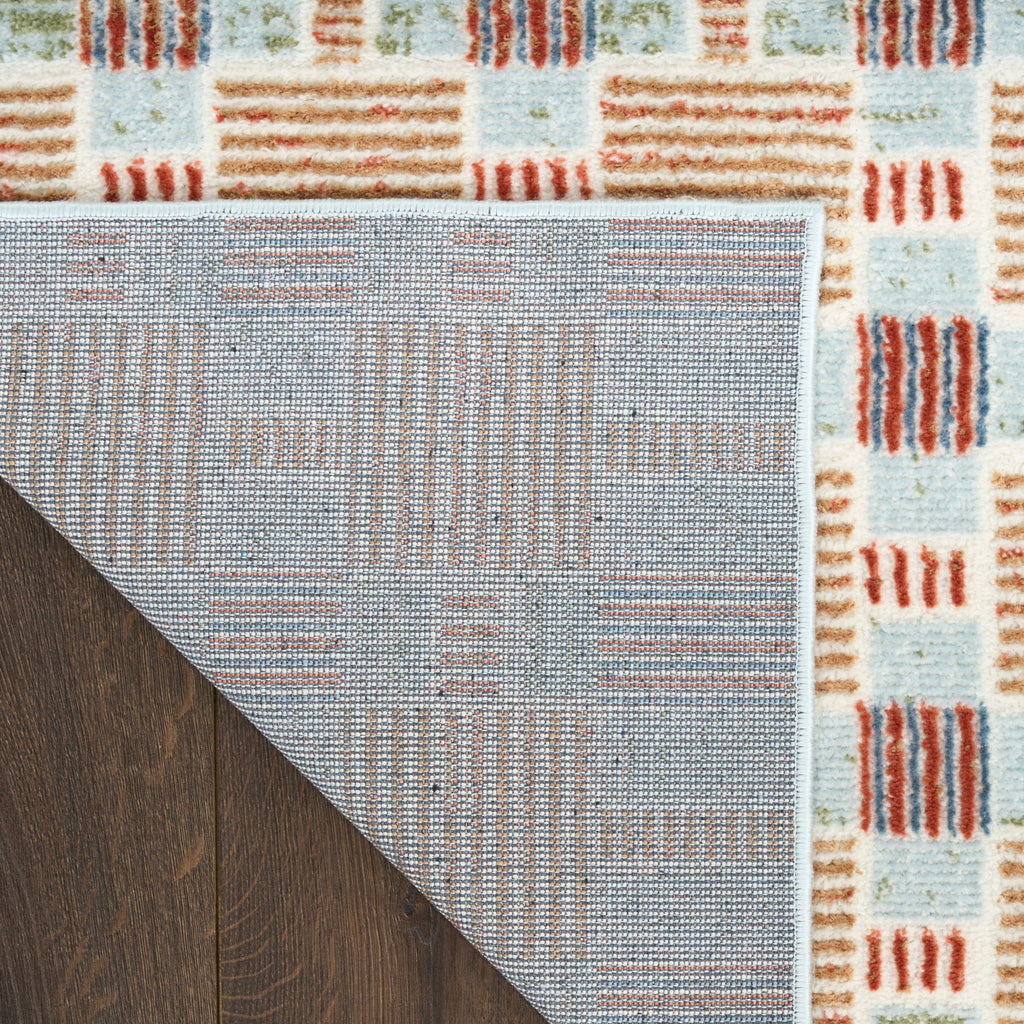 nourison nordic nrc14 rust multicolor rug