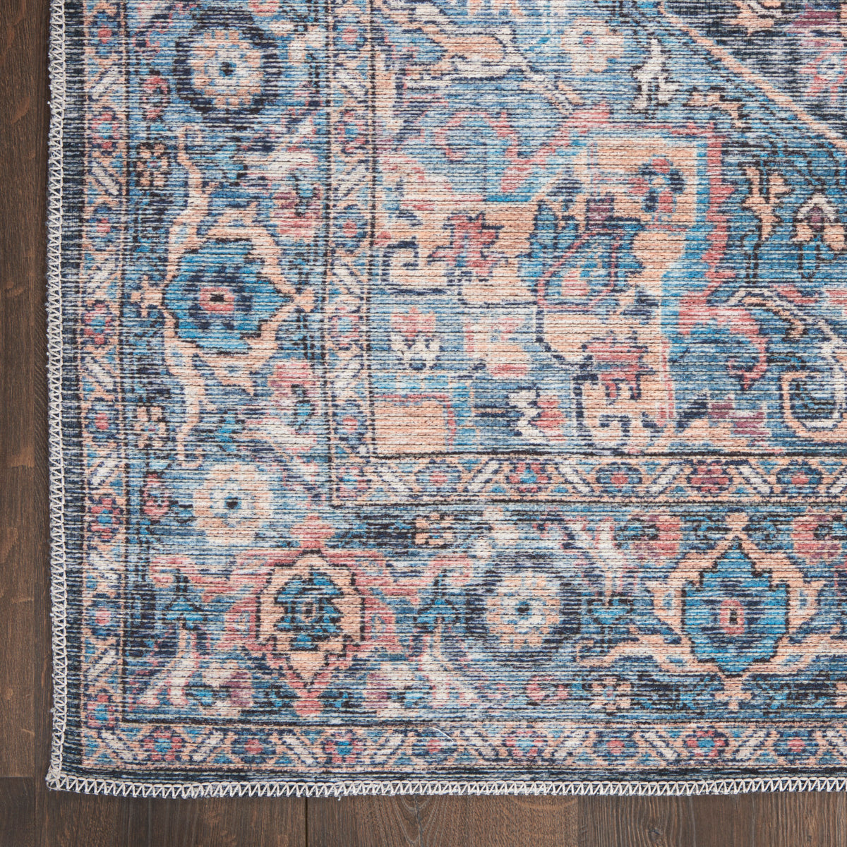 nourison new concept washables sr101 light blue multicolr rug