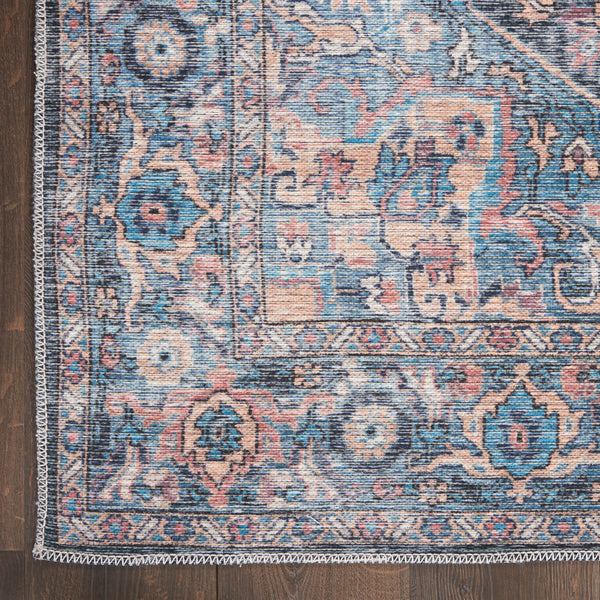 nourison new concept washables sr101 light blue multicolr rug