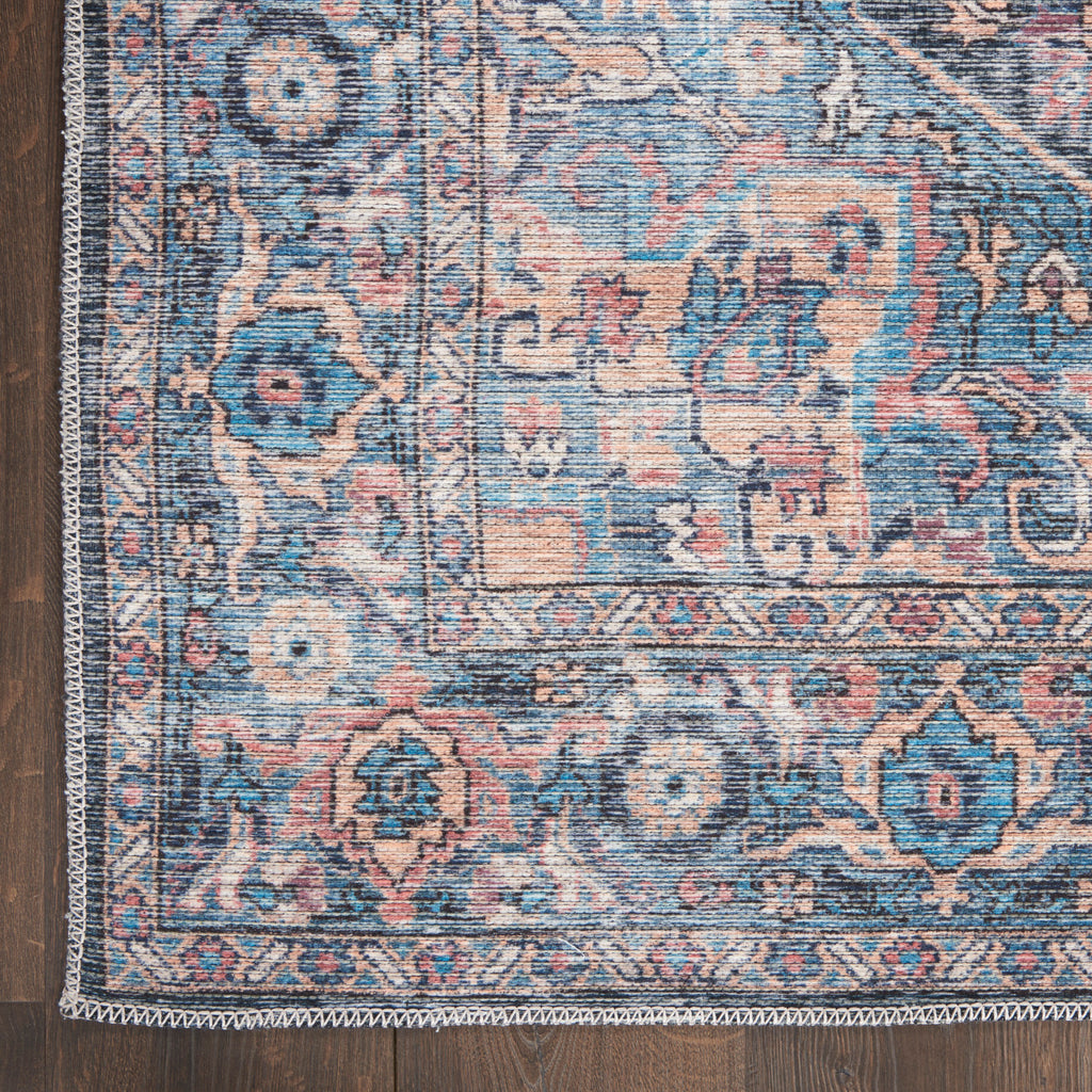 nourison new concept washables sr101 light blue multicolr rug