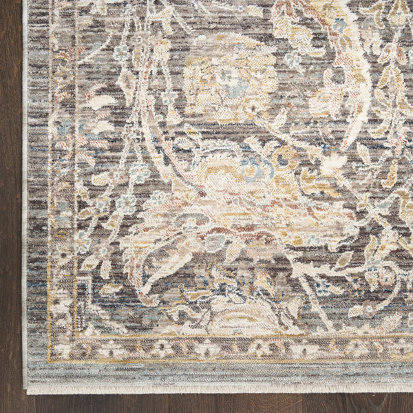 nourison antique fusion anf03 charcoal multicolor rug