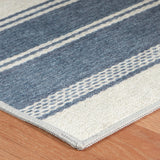 dash albert bowman stripe da2337 blue machine washable polyester rug