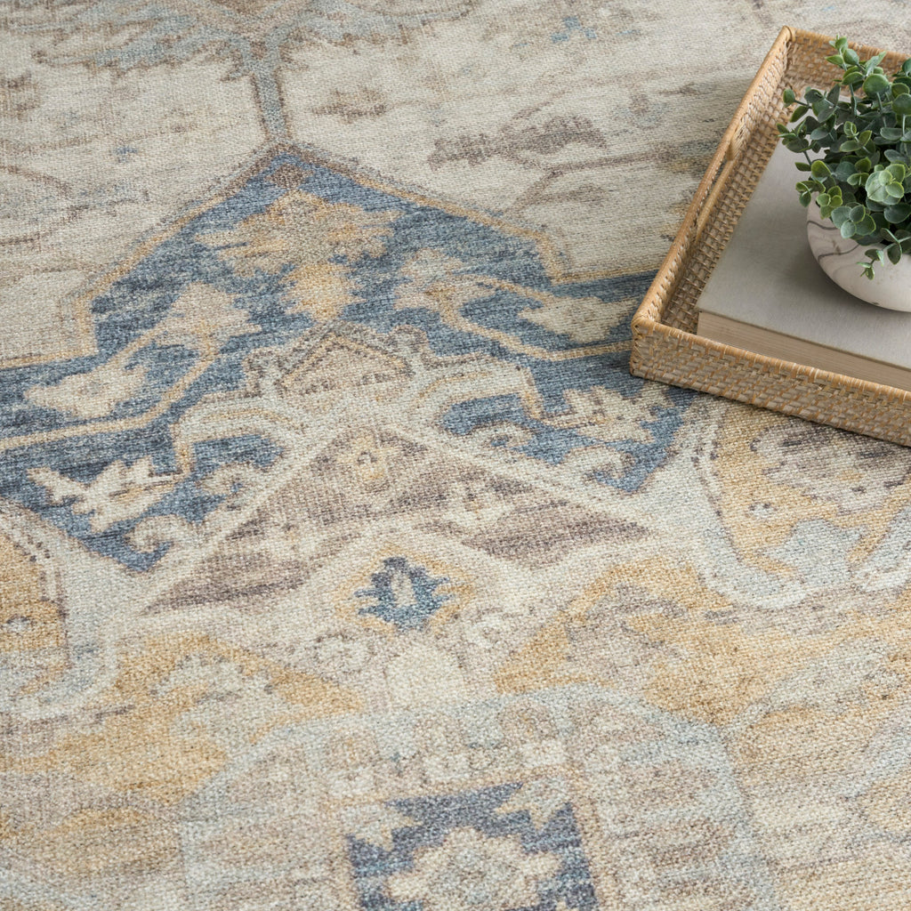 nourison vintage washables vws13 blue green rug