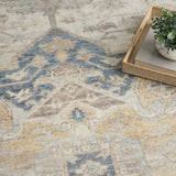 nourison vintage washables vws13 blue green rug