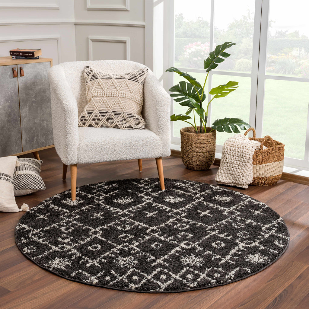 Hauteloom Thetford THET Charcoal Machine Made Polypropylene Rug